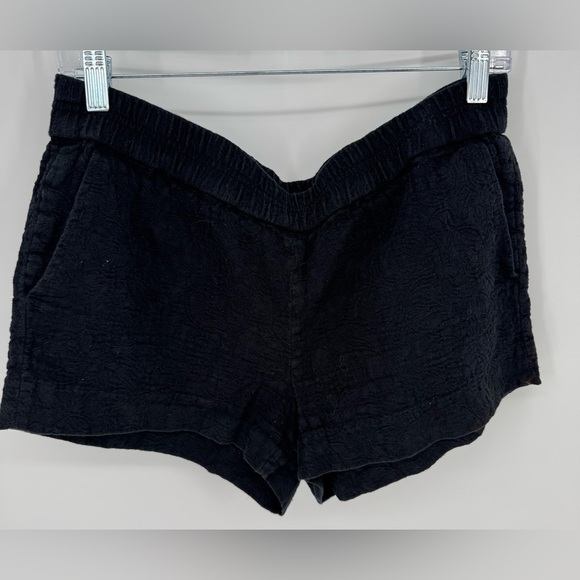 J. Crew Short Jacquard Pull on Black Textured Shorts - Picture 2 of 12